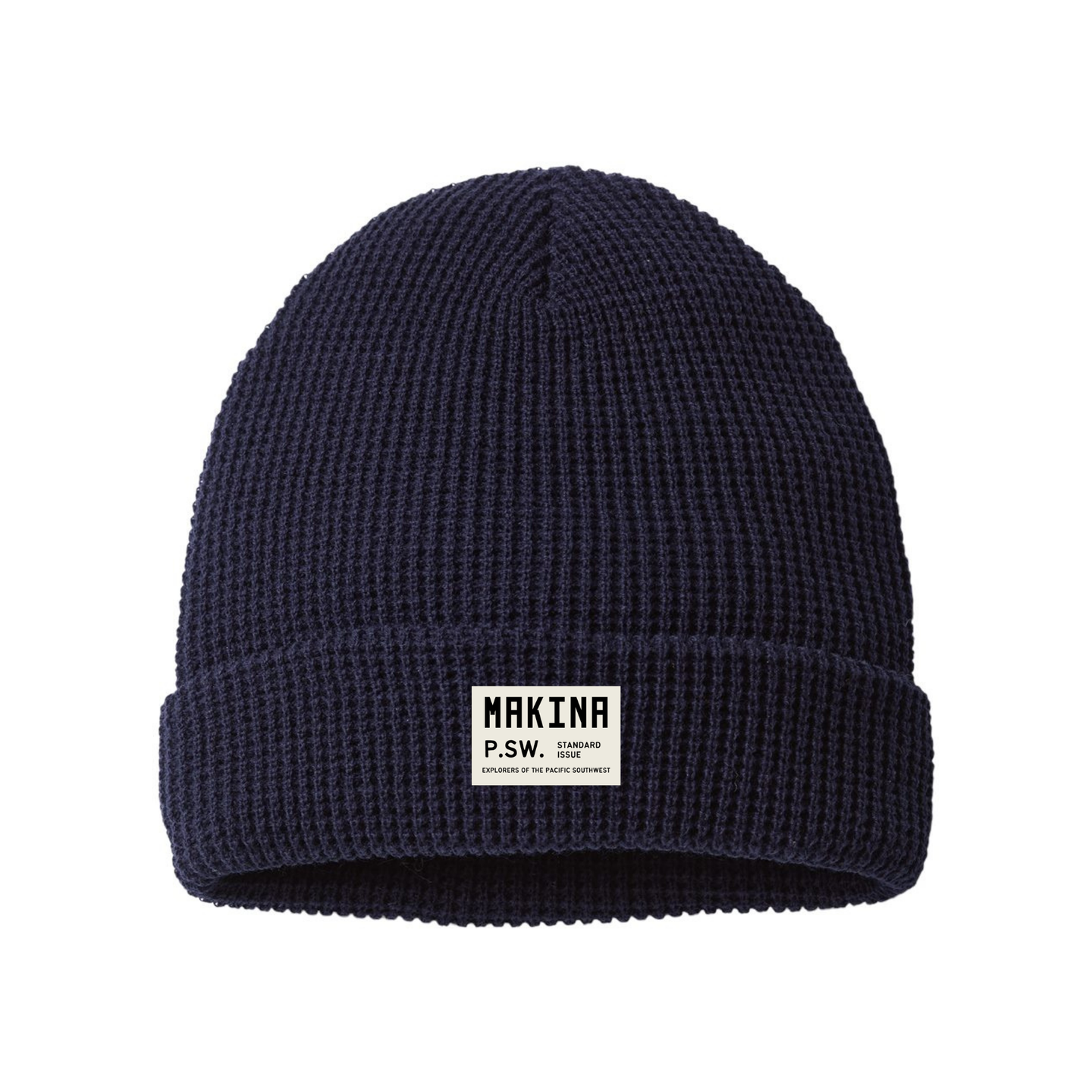 MAKINA x Pacific Southwest Waffle Knit Beanie - Navy