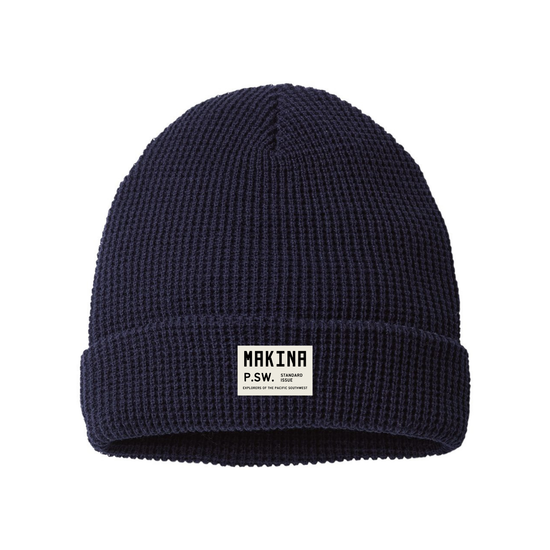 MAKINA x Pacific Southwest Waffle Knit Beanie - Navy